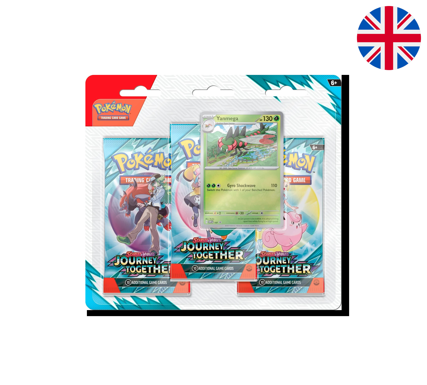 Pokemon TCG: Journey Together - 3-Pack-Blister [EN]