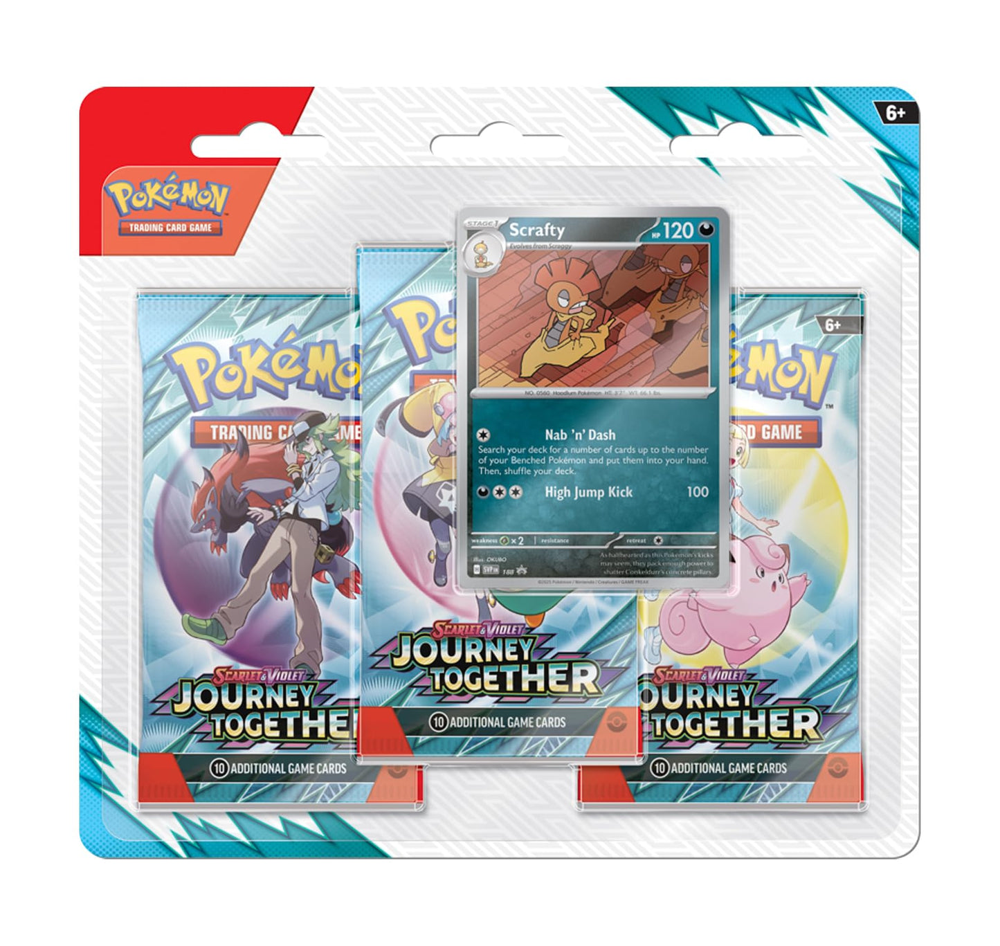 Pokemon TCG: Journey Together - 3-Pack-Blister [EN]