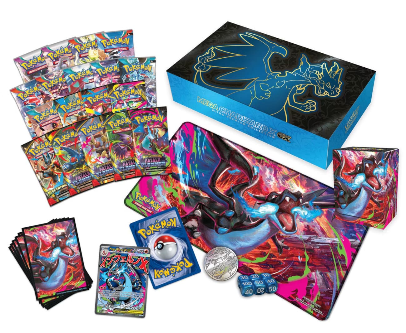 Pokemon TCG: Mega-Glurak X Ultra Premium Kollektion [DE]