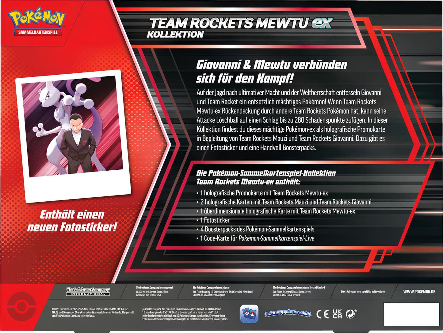Pokemon TCG: Team Rockets Mewtu-ex Kollektion [DE]