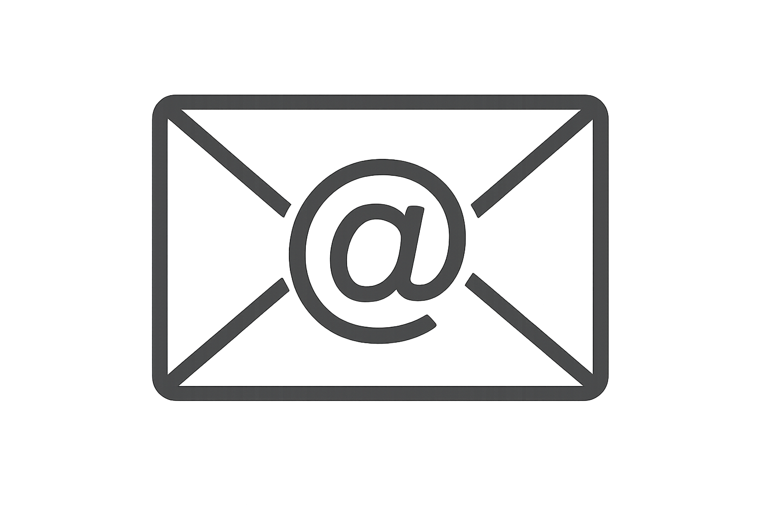 envelope with email symbol and transparent background