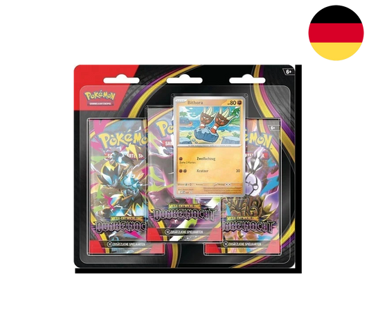 Pokemon TCG: Dunkelnacht: Bithora 3-Pack Blister [DE]